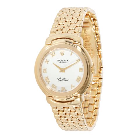 18 kt gold rolex cellini|Rolex cellini 18k quartz women's.